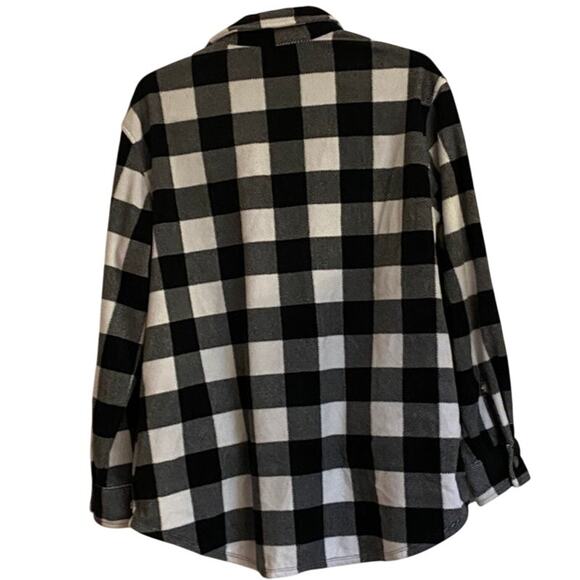 Unbranded Black and White Microfleece Jacket Size L - Picture 2 of 3